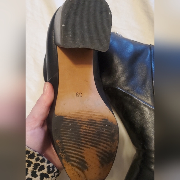L'Intervalle Black Leather Booties Size 39 (Fits 8) - Picture 7 of 8